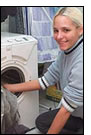 Blonde and Washing Machine