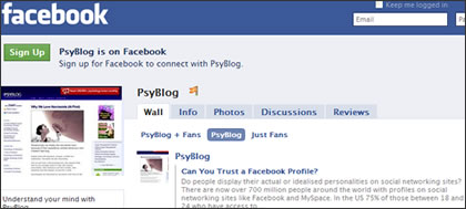 PsyBlog Now on Facebook